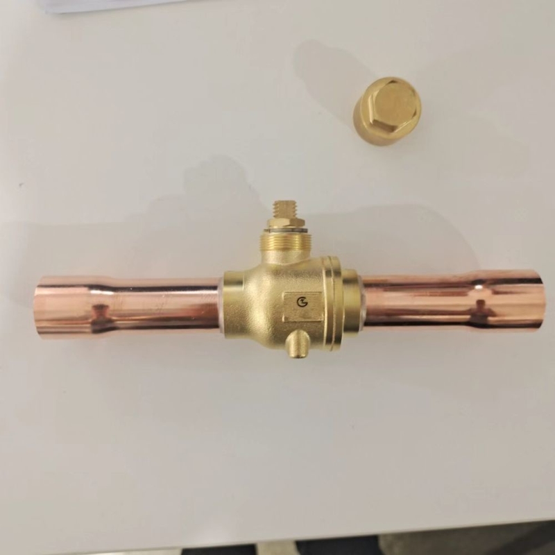 برنج 3/8 شیر خنک کننده توپ تنظیم دقیق DN4 شیر دو دسته برای 0 ~ 4.5 MPa