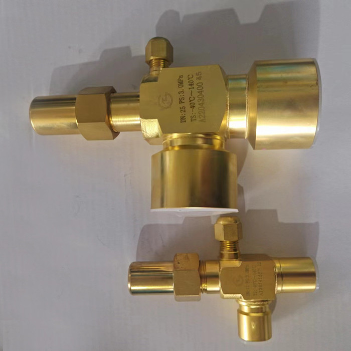 دریچه زاویه ای سولدر خنک کننده برای ذخیره سازی سرد CFC HCFC HFC R717