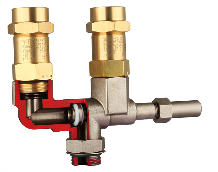DN4-DN40 نصب آسان 0.3 ~ 5.0MPa صندلی دریچه ایمنی خنک کننده برای CFC HCFC HFC